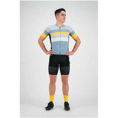Koszulka rowerowa Rogelli Peak szaro-żółta - L