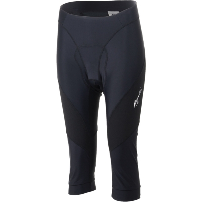 Spodenki rowerowe 3/4 damskie Rogelli Essential czarne - XXL