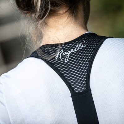 Spodenki rowerowe damskie z szelkami Rogelli Detach czarne - XL