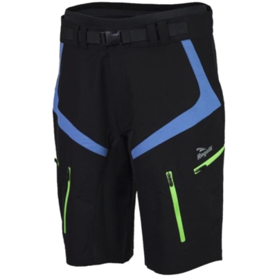 Szorty rowerowe Rogelli Adventure czarno-niebieskie - XXL