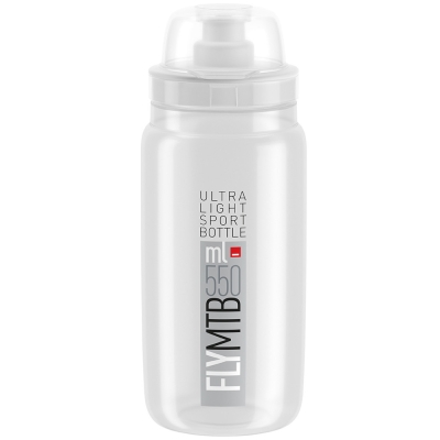 Bidon Elite Fly MTB Clear Grey