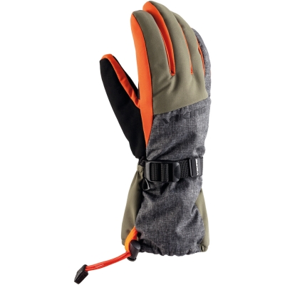 Rękawice narciarskie Viking Tuson khaki-pomarańczowe - 7