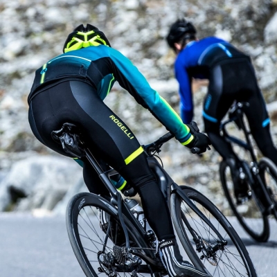 Spodnie rowerowe Rogelli Fuse czarno-żółte