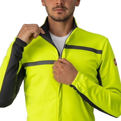 Kurtka rowerowa Castelli Transition 2 żółta - XL