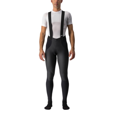 Spodnie rowerowe na szelkach Castelli Sorpasso Ros Wind czarne - XL