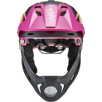 Kask rowerowy Fullface Uvex Jakkyl HDE 2.0 czarno-różowy