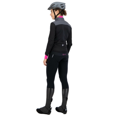 Bluza rowerowa damska Rogelli Contenta szaro-różowa - XS
