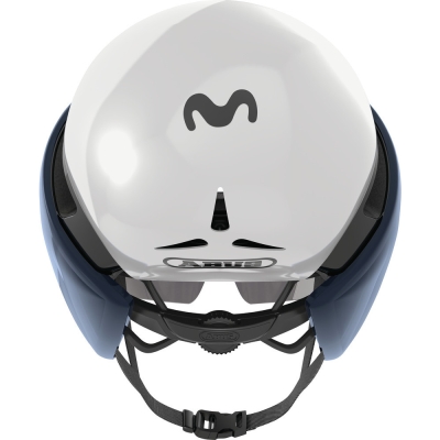 Kask rowerowy Abus GameChanger TT Movistar biały - M
