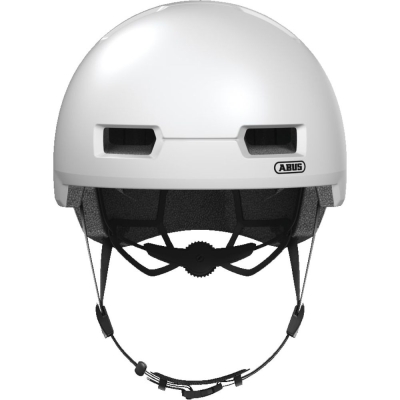 Kask rowerowy orzech Abus Skurb biały