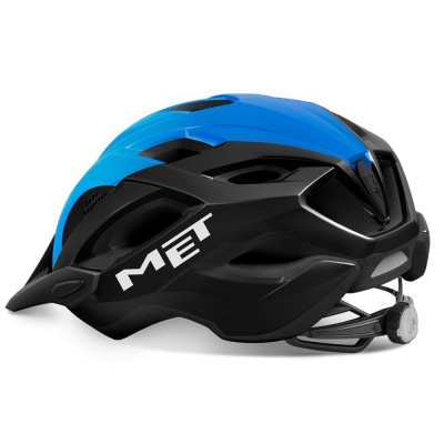 Kask rowerowy MET Crossover czarno-niebieski - XL