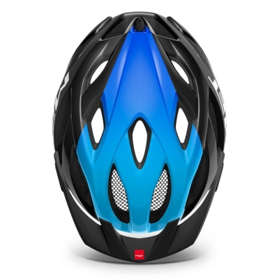 Kask rowerowy MET Crossover czarno-niebieski - XL