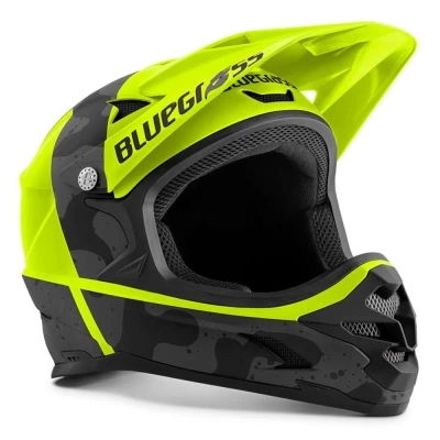 Kask rowerowy Fullface Bluegrass Intox żółto-czarny - M