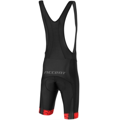 Spodenki Accent Hero Czarno Czerwone - XL