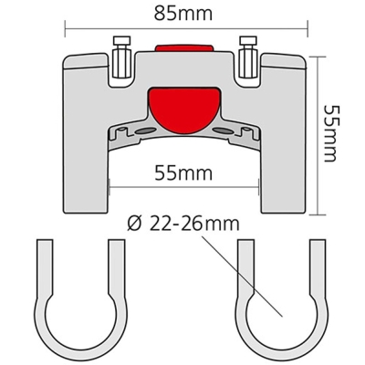 Adapter kierownicy KlickFix 22 26mm