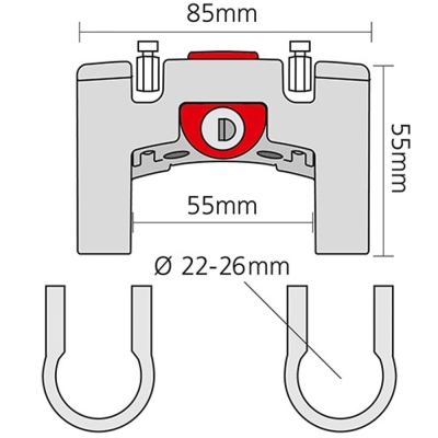 Adapter kierownicy KlickFix z blokadą
