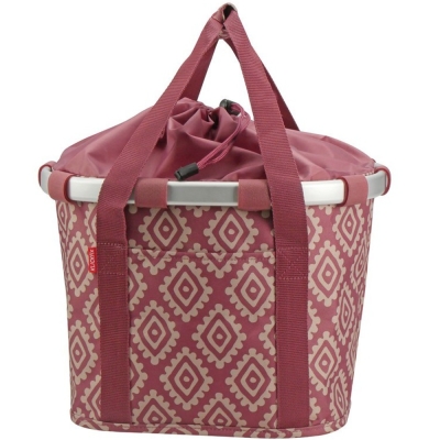 Koszyk na rower KlickFix Bikebasket Diamonds Red