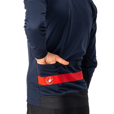 Kurtka rowerowa Castelli Raddoppia 3 granatowa - XL