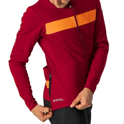 Kurtka rowerowa Castelli Raddoppia 3 czerwona - XXL