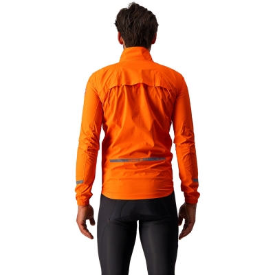 Kurtka rowerowa Castelli Emergency Rain 2 pomarańczowa - XXL