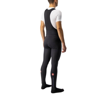 Spodnie rowerowe na szelkach Castelli Entrata Wind czarne - XL