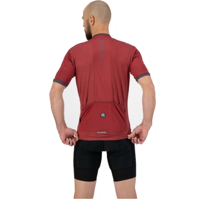 Koszulka rowerowa Rogelli Essential czerwona - M