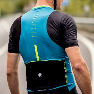 Koszulka rowerowa Rogelli Minimal turkusowa - XL