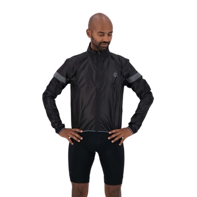 Kurtka rowerowa Rogelli Protect czarna - 3XL