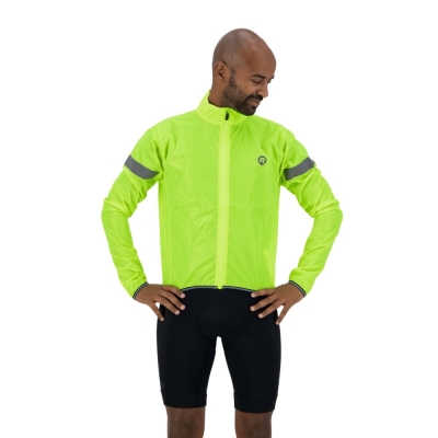 Kurtka rowerowa Rogelli Protect żółta - XL