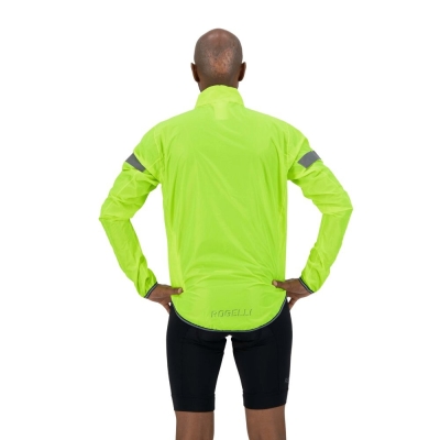 Kurtka rowerowa Rogelli Protect żółta - XL