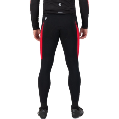 Spodnie rowerowe z wkładką Rogelli Tyro czarno-czerwone - 3XL