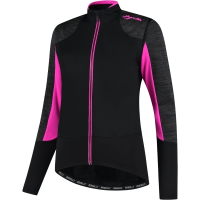 Kurtka rowerowa damska Rogelli Glory czarno-różowa - XL