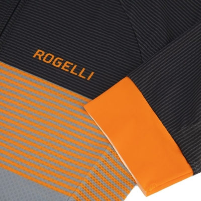 Koszulka rowerowa Rogelli Boost szaro-pomarańczowa - M