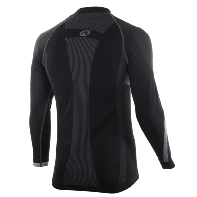 Koszulka z długim rękawem Rogelli Compression czarna - XXL