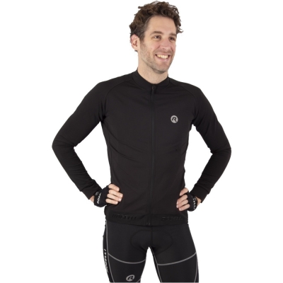 Koszulka rowerowa z długim rękawem Rogelli Treviso 2.0 czarna - 3XL