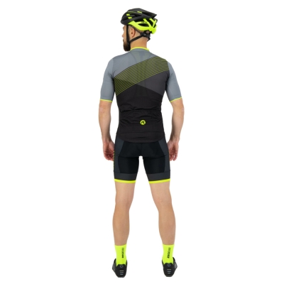 Koszulka rowerowa Rogelli Spike szaro-żółta