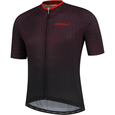 Koszulka rowerowa Rogelli Weave czarno-czerwona