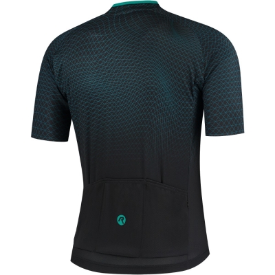 Koszulka rowerowa Rogelli Weave czarno-zielona