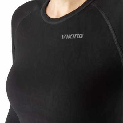 Komplet bielizny termoaktywnej damskiej Viking Ritra Bamboo czarny - L
