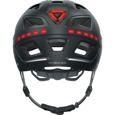 Kask rowerowy Abus Hyban 2.0 LED czarny