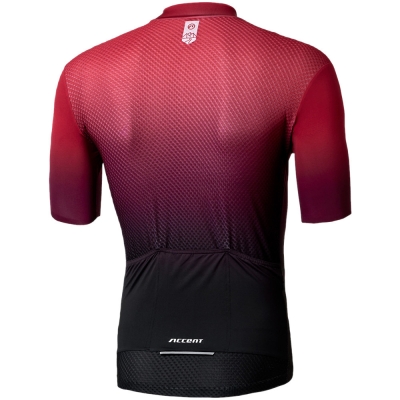 Koszulka rowerowa Accent Pure czerwono-czarna - L