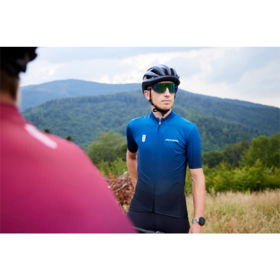 Koszulka rowerowa Accent Pure czerwono-czarna - XL