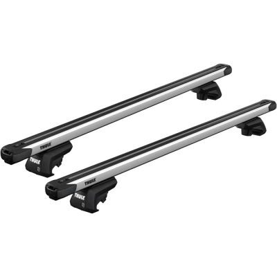 Bagażnik dachowy Thule SlideBar EVO NISSAN Primera W12 5-dr Kombi 02-07 relingi srebrny