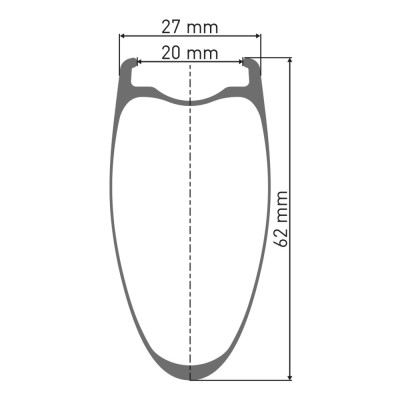 Koło przednie DT Swiss ARC 1400 Dicut 62 DB