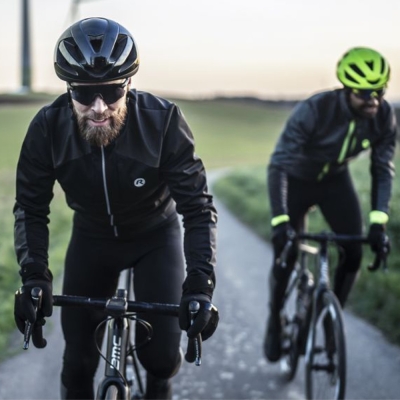 Kurtka rowerowa Rogelli Hi Vis czarna