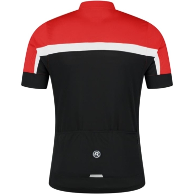 Koszulka rowerowa Rogelli Course czarno-czerwona - XL