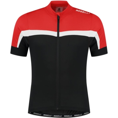 Koszulka rowerowa Rogelli Course czarno-czerwona