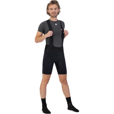 Spodenki rowerowe z szelkami Rogelli Dynaknit czarne - XL
