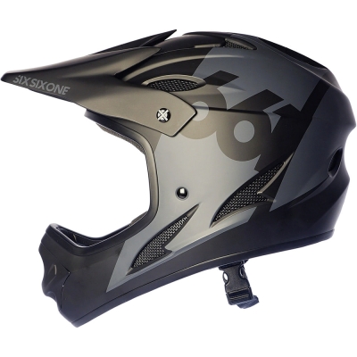 Kask rowerowy Fullface SixSixOne 661 Comp Rental szaro-czarny - L