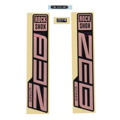 Naklejki na amortyzator Rock Shox ZEB Ultimate brązowe