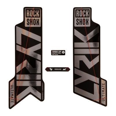 Naklejki na amortyzator Rock Shox Lyrik Ultimate srebrne